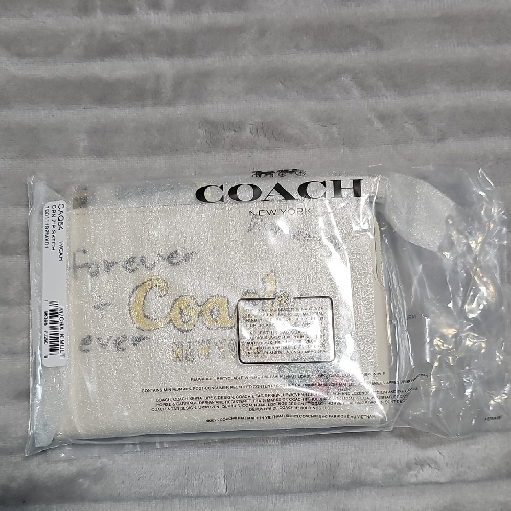 Coach White Wristlet